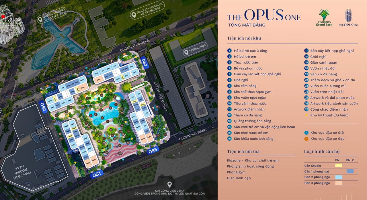 Mặt bằng Vinhomes Grand Park